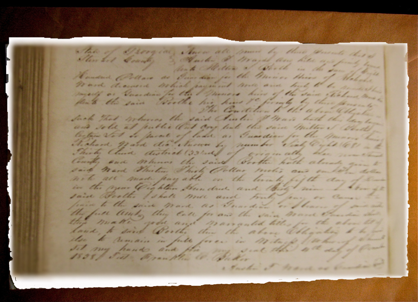 Extract of 1837 bond for title