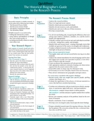 QuickSheet Guide to the Research Process QuickSheet Guide to the Research Process
