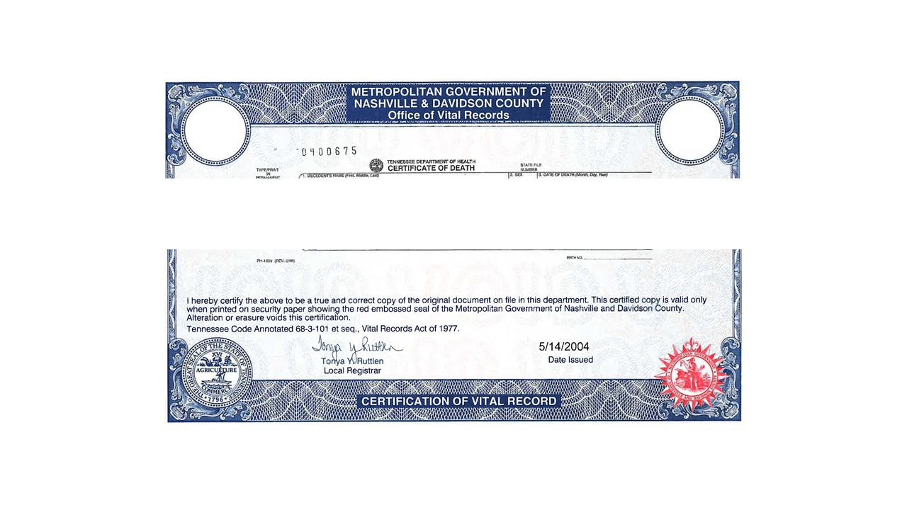2004 Death Certificate