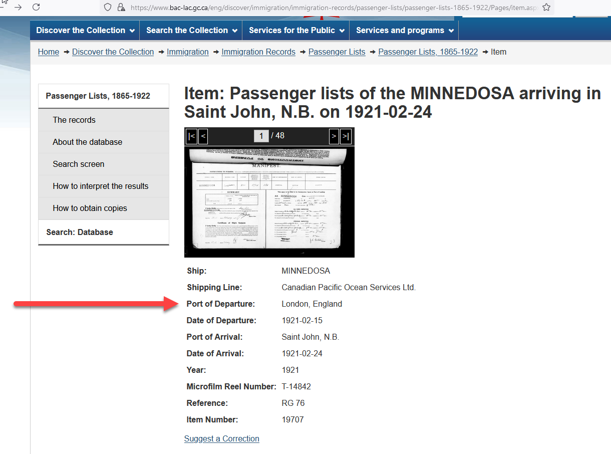 Database ID of document